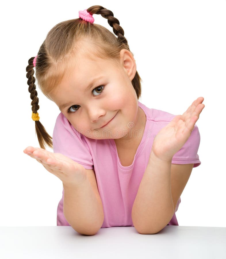 Portrait of a cute little girl stock image Portrait of a cute little girl stock image