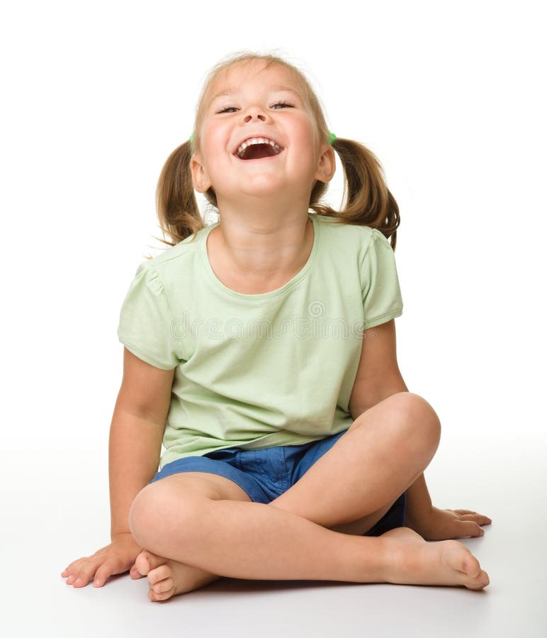Portrait of a cute little girl laughing stock photography Portrait of a cute little girl laughing stock photography