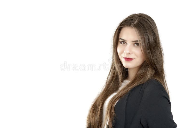 Portrait of a cute young business woman smiling