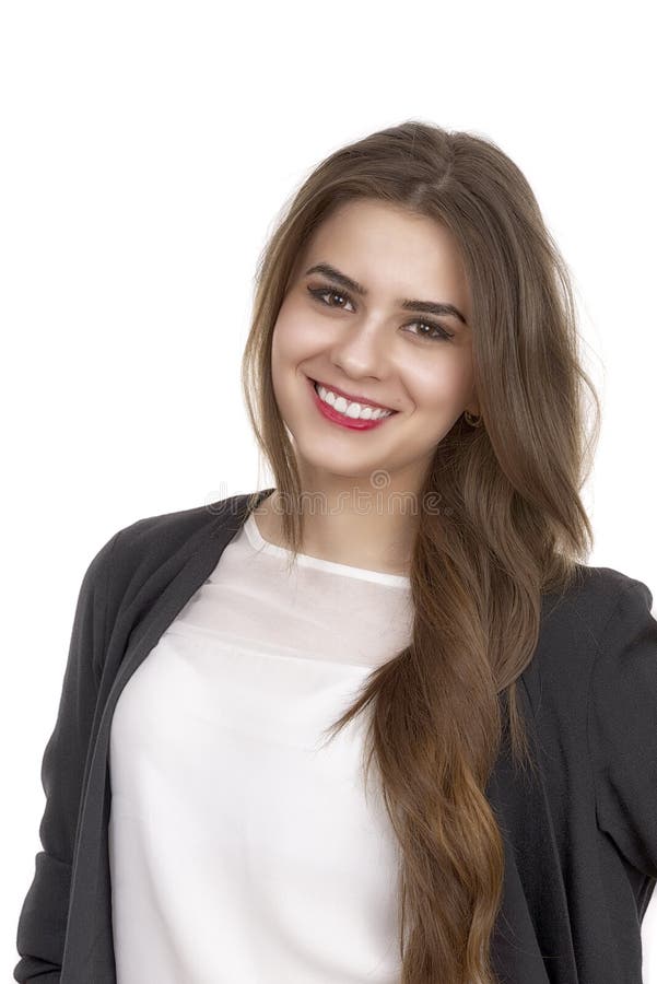 Portrait of a cute young business woman smiling stock photography Portrait of a cute young business woman smiling stock photography