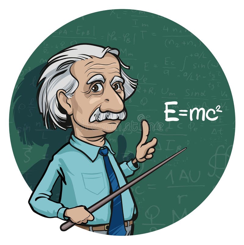 Portrait d'Albert Einstein Illustration de vecteur Utilisation éditoriale seulement