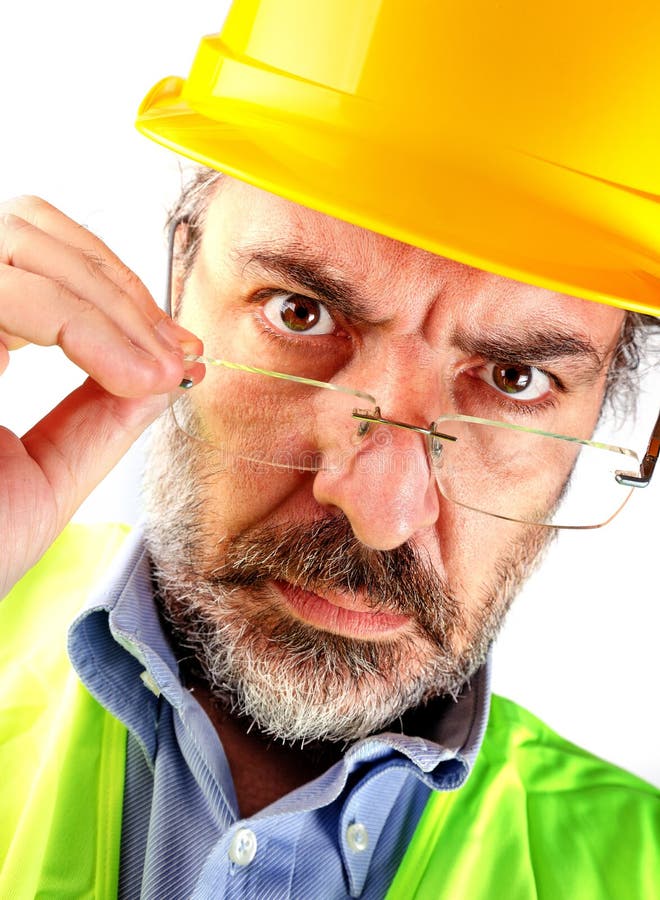 Portrait d'inspecteur civil photo stock Portrait d'inspecteur civil photo stock