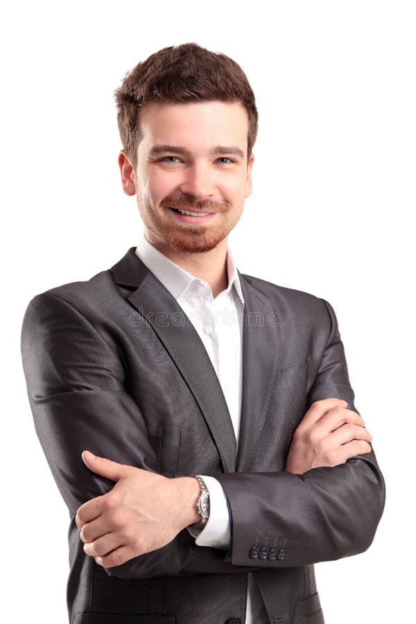 Portrait d'un homme d'affaires d'isolement sur le fond blanc photographie stock Portrait d'un homme d'affaires d'isolement sur le fond blanc photographie stock