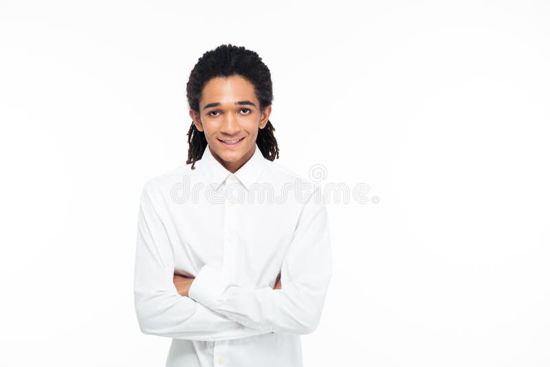 Portrait d'un jeune homme d'affaires afro-américain heureux photo libre de droits Portrait d'un jeune homme d'affaires afro-américain heureux photo libre de droits