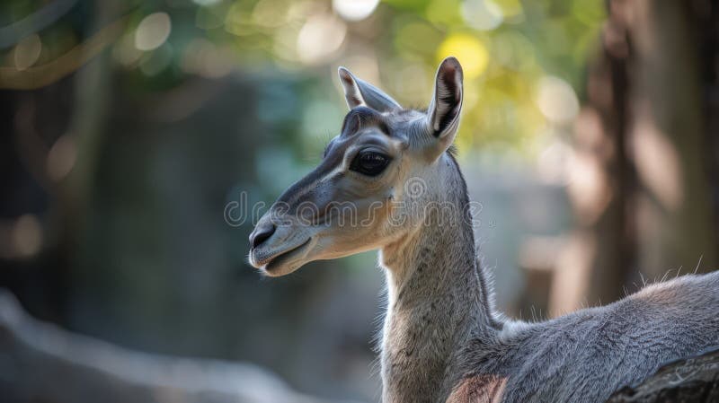 Portrait d'une jeune antilope addax dans un cadre naturel image stock
