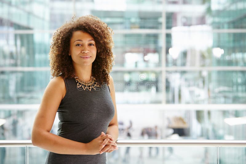 Portrait de femme d'affaires d'afro-américain, taille image libre de droits Portrait de femme d'affaires d'afro-américain, taille image libre de droits