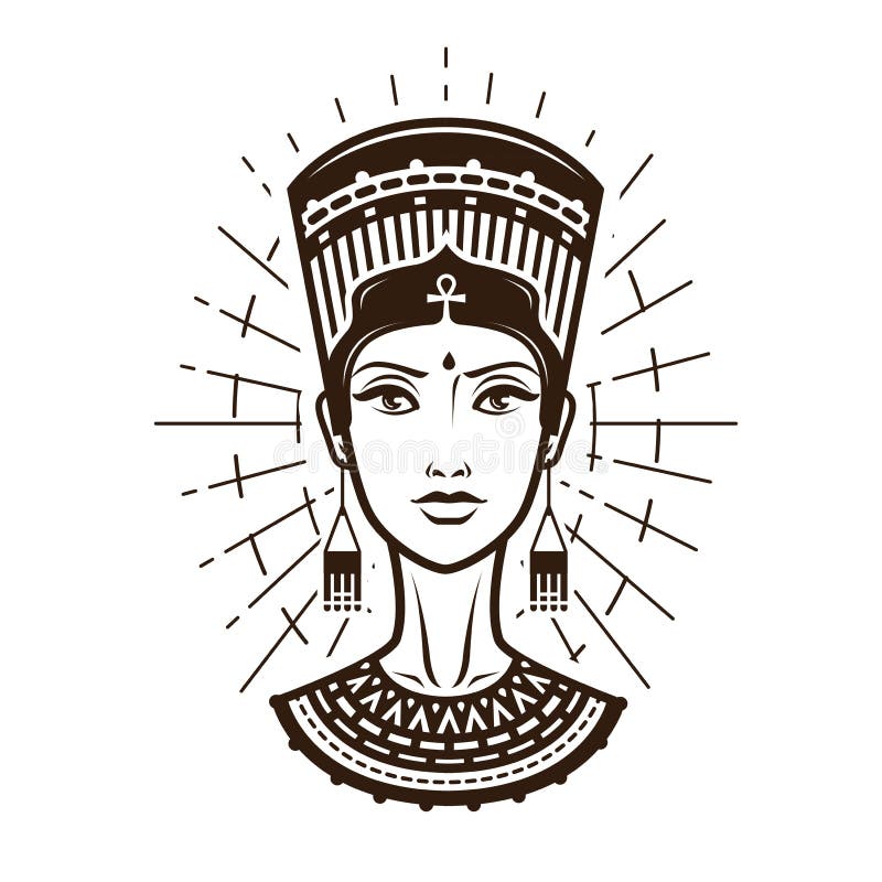 Portrait de la belle jeune femme, fille dans l'équipement ethnique illustration de vecteur Portrait de la belle jeune femme, fille dans l'équipement ethnique illustration de vecteur