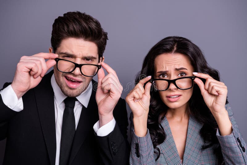 Portrait de synthèse de partenaires intelligents et intelligents, intelligents, intelligents, déroutés, experts financiers Chef photos stock
