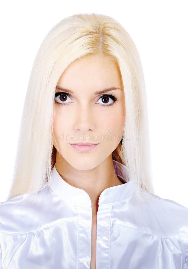 Portrait der fair-haired jungen Frau stockfotos Portrait der fair-haired jungen Frau stockfotos