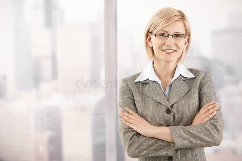 Portrait der lächelnden Geschäftsfrau stockfoto Portrait der lächelnden Geschäftsfrau stockfoto
