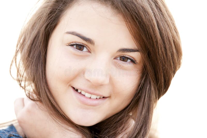 Portrait des Brunettemädchens. stockbilder Portrait des Brunettemädchens. stockbilder