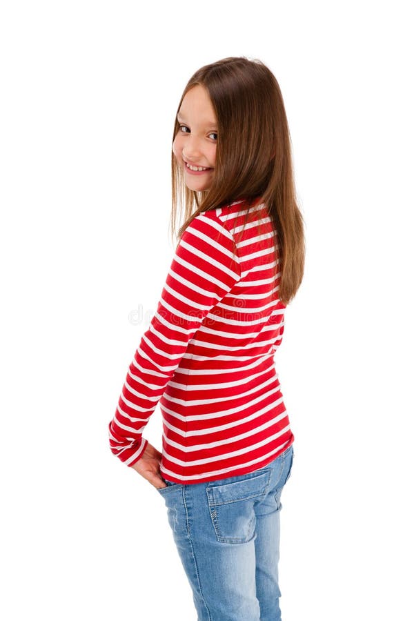 Portrait des jungen Mädchens getrennt auf weißem backgroun stockfotos Portrait des jungen Mädchens getrennt auf weißem backgroun stockfotos