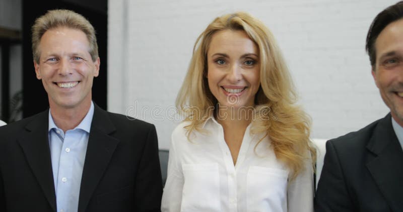 Portrait of diverse group of business people happy smiling in modern office, successful businesspeople mix race team