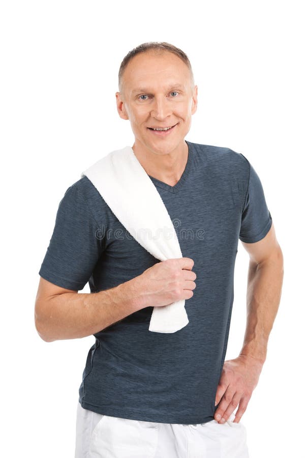 Portrait du repos âgé de sourire d'homme photographie stock libre de droits Portrait du repos âgé de sourire d'homme photographie stock libre de droits