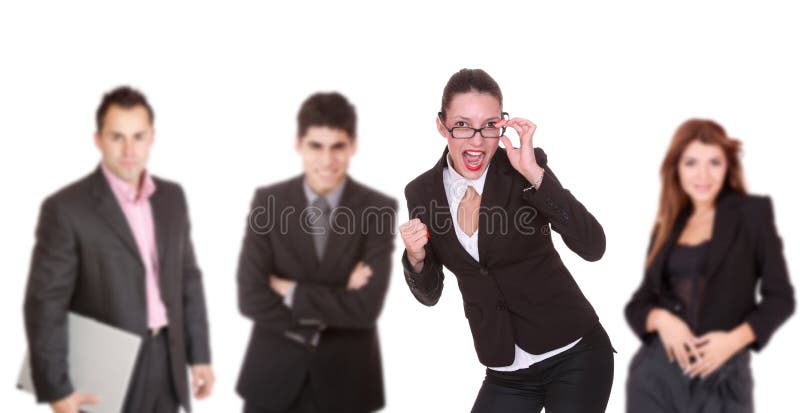 Portrait eines erfolgreichen Geschäftsteams lizenzfreie stockfotografie Portrait eines erfolgreichen Geschäftsteams lizenzfreie stockfotografie