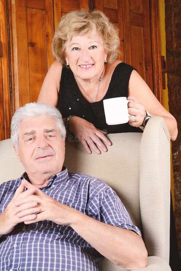 Portrait of elderly couple. royalty free stock photography