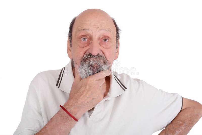 Portrait of elderly man thinking on something royalty free stock image Portrait of elderly man thinking on something royalty free stock image