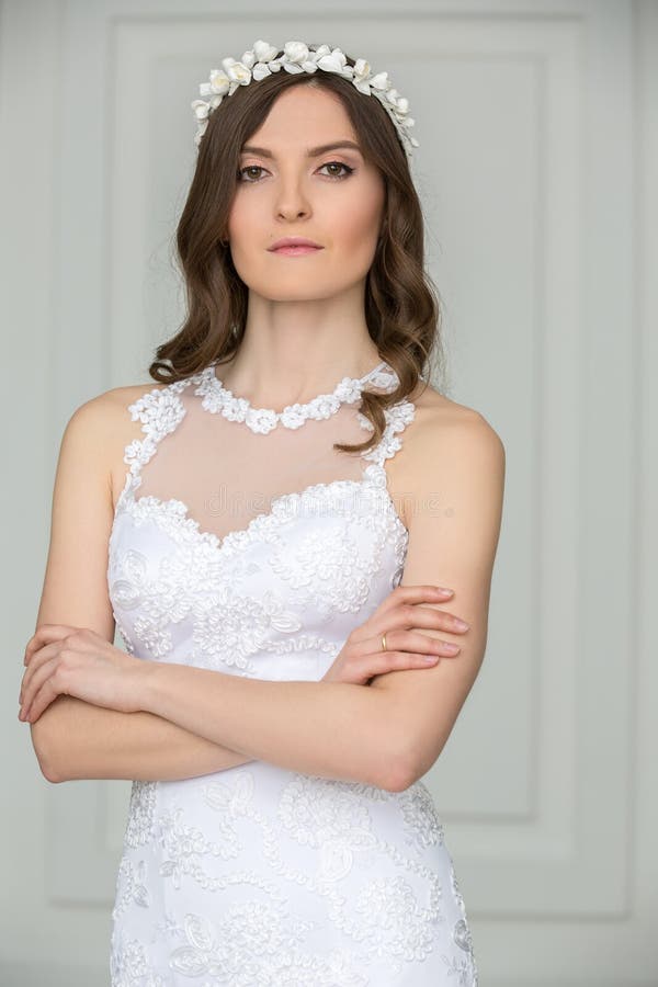 Portrait of elegant bride stock image. Image of romantic - 54796715