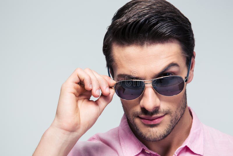 Portrait Of A Fashion Young Man In Sunglasses Stock Image - Image of ...