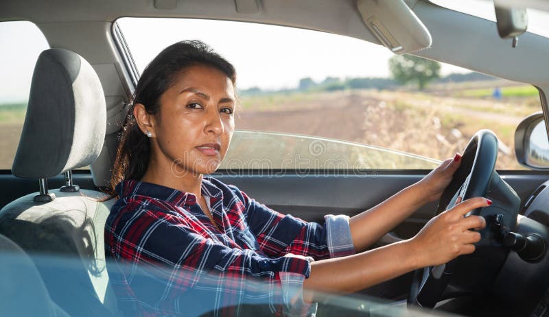 Latina In A Car