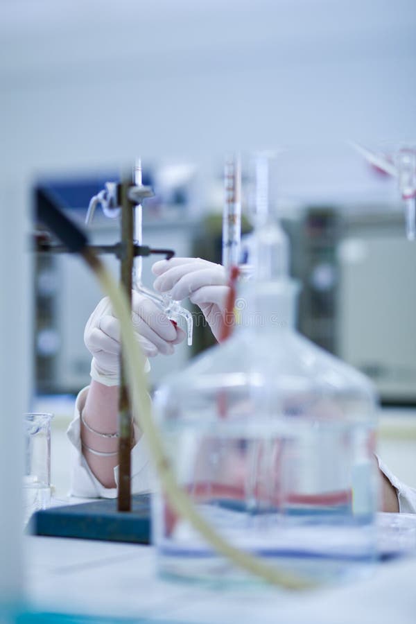 Portrait of a female researcher royalty free stock images