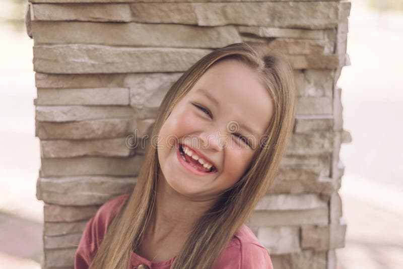 Portrait of fine little girl. happy child smiling stock images Portrait of fine little girl. happy child smiling stock images