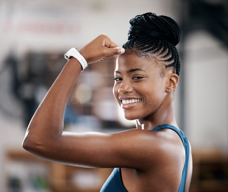 Black woman, arm or stretching in fitness, workout or training in muscle  recovery, pain relief or h Stock Photo by YuriArcursPeopleimages