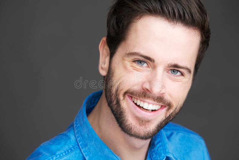 Portrait of a friendly young man with happy expression royalty free stock photography Portrait of a friendly young man with happy expression royalty free stock photography