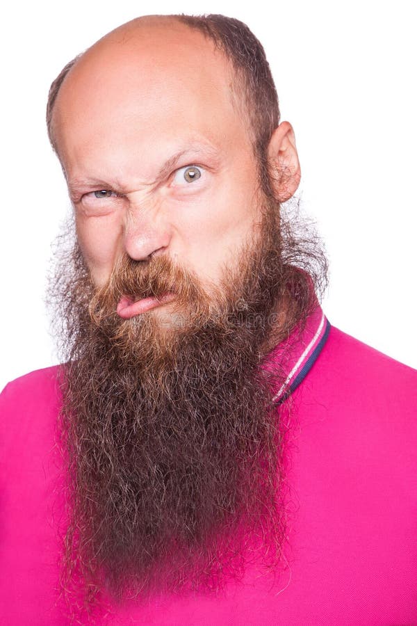portrait-funny-bald-bearded-man-against-