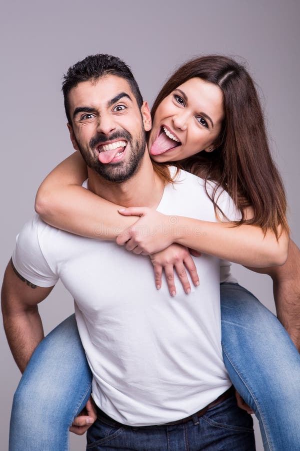 Portrait of a funny couple stock photo. Image of adult - 38060962