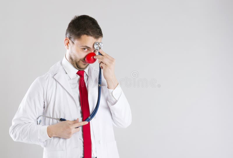 Funny doctor stock image. Image of nose, funny, care 30258455