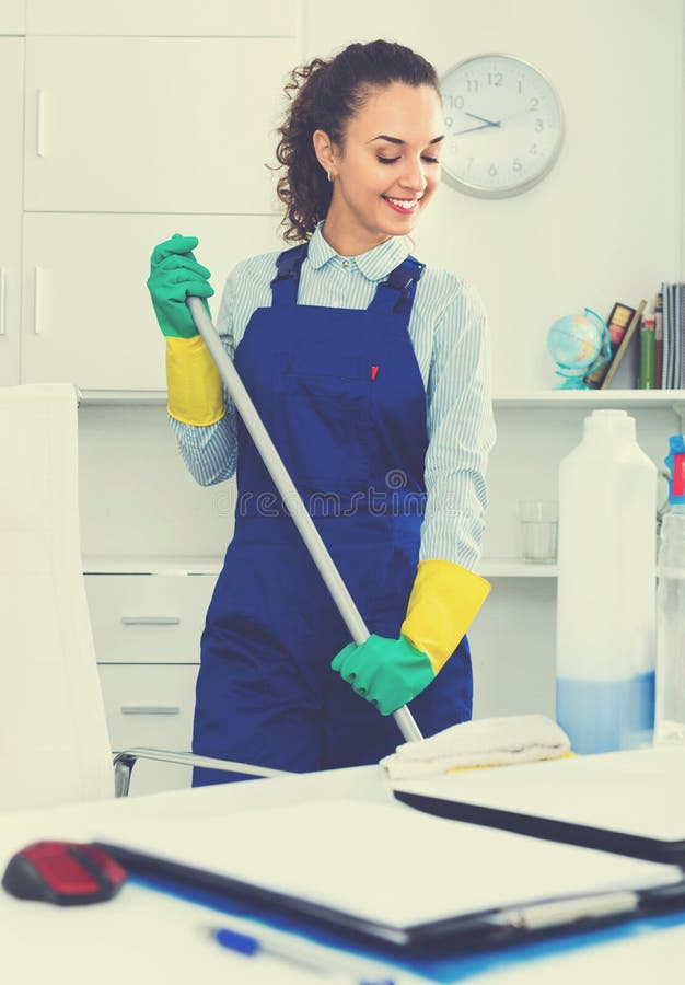 Portrait of Girl Doing Professional Clean-up Stock Photo - Image of ...