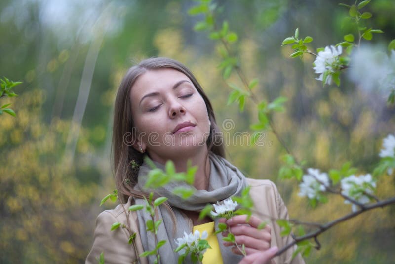 Portrait of a girl with flowers