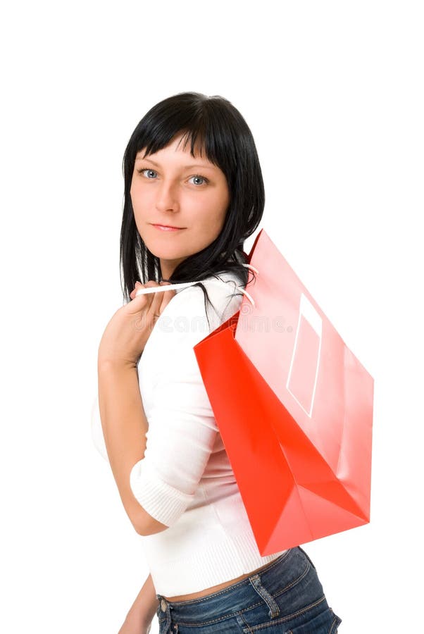 Happy Girl with Red Packets Stock Image Image of lifestyles, human