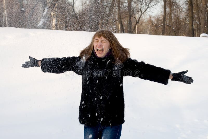 Portrait of a girl walking in park