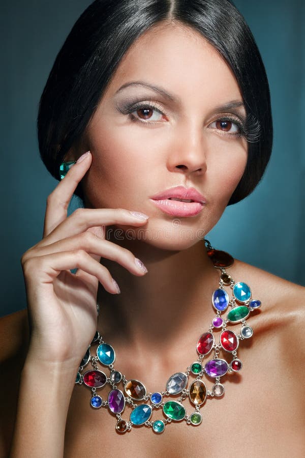 Glamorous Girl in the Orange Couch Stock Image - Image of beautiful ...