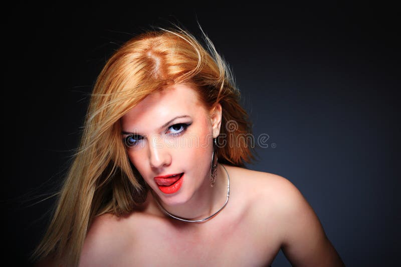 Portrait Of Glamour Woman Stock Image Image Of Smiling