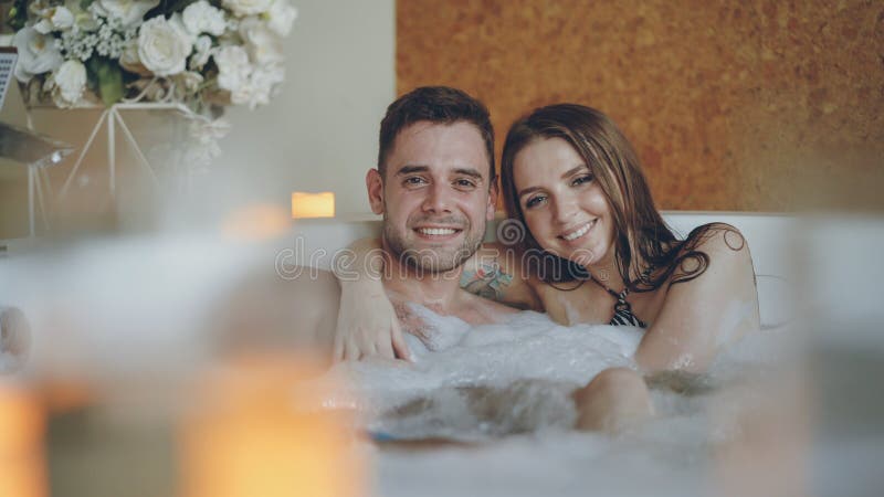 Jacuzzi Hot Tub Spa Bath Flowers Candles Stock Photo - Image of feel,  candles: 11054304