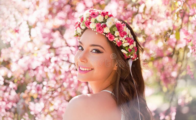 Gorgeous spring makeup woman. royalty free stock images Gorgeous spring makeup woman. royalty free stock images