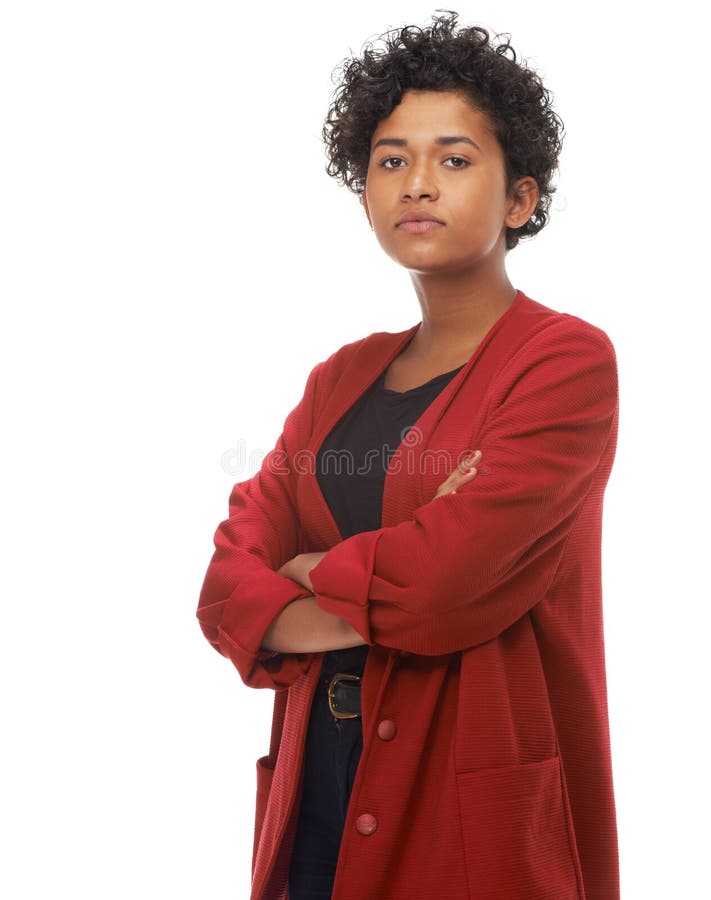 Standing tall. Portrait of a gorgeous young woman with her arms folded.