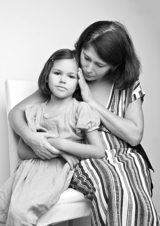 Portrait of a grandmother with her granddaughter