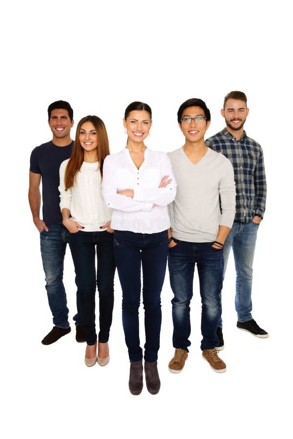 Portrait of a group cheerful people royalty free stock images