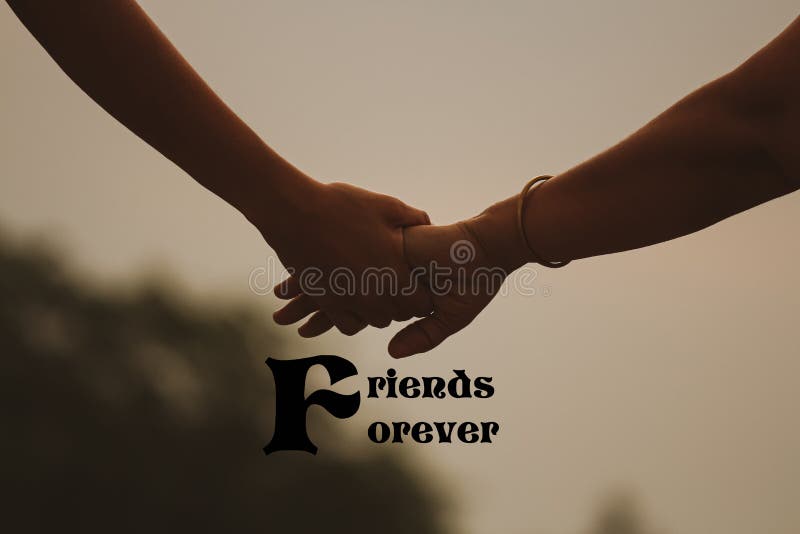 Handshake between Two Friends Friends Forever Stock Image Image of
