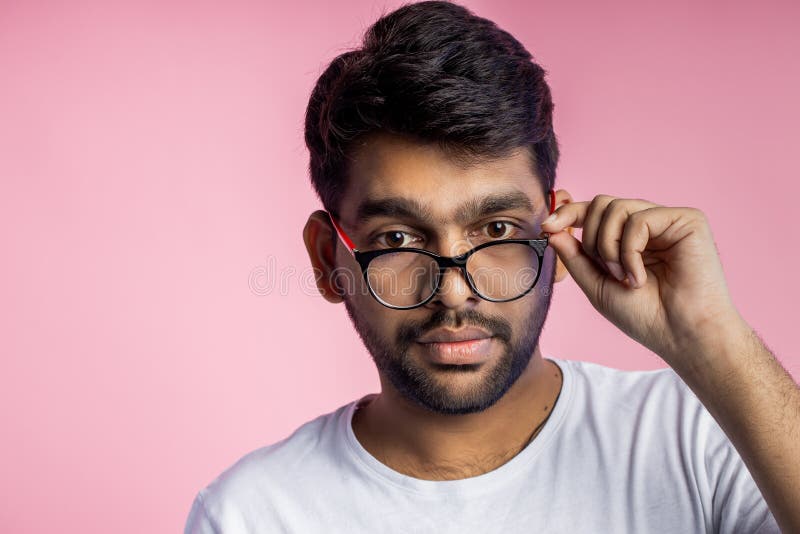 Portrait of Handsome Indian Guy Standing on Pink Background Stock Photo - Image of hair, horizontal: 200663384 Portrait of Handsome Indian Guy Standing on Pink Background Stock Photo - Image of hair, horizontal: 200663384