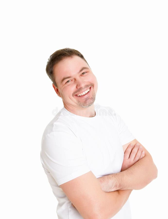 Portrait of a handsome man in studio stock photography