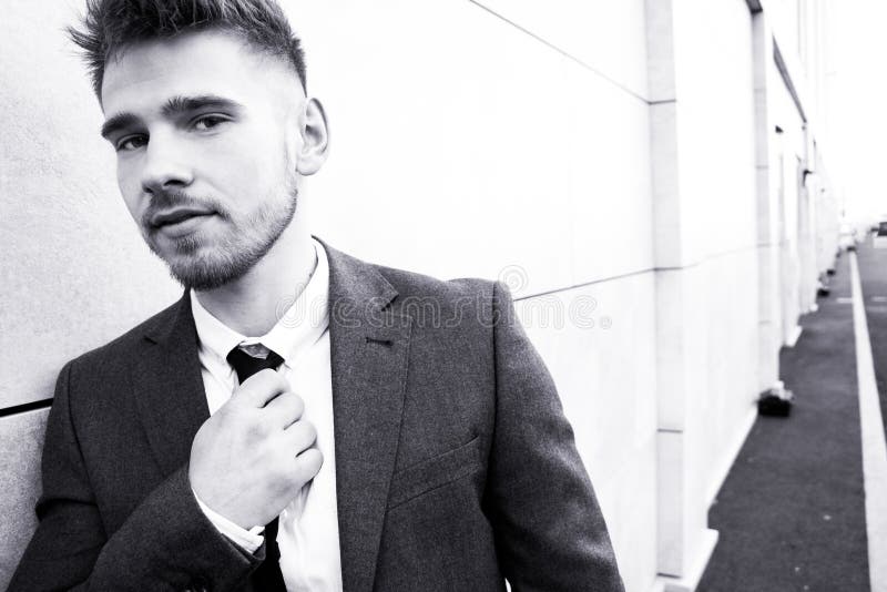 Portrait of Handsome Man Wearing Tie and Jacket. Stock Photo Image of cute, polish 154328476