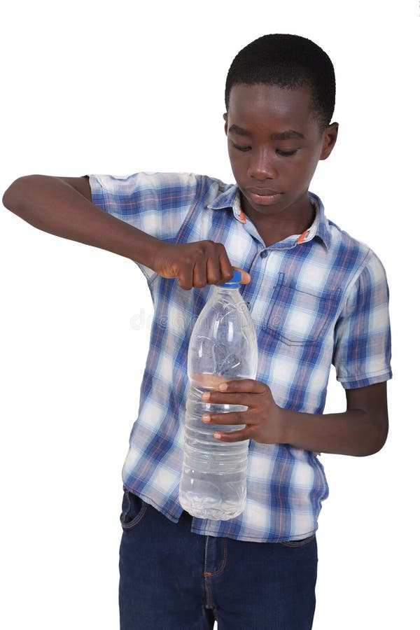 Boy Teen Drinking Bottled Water Stock Photo - Download Image Now - Bottle,  Casual Clothing, Child - iStock