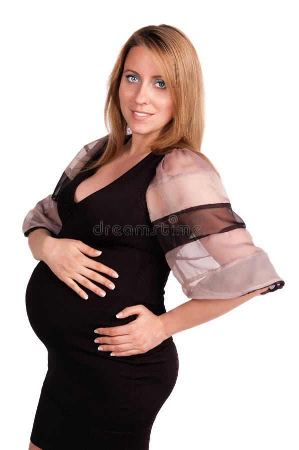 Portrait of happy beautiful pregnant woman