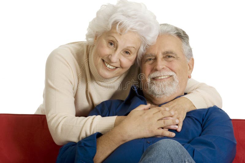 Portrait of a happy couple of elderly