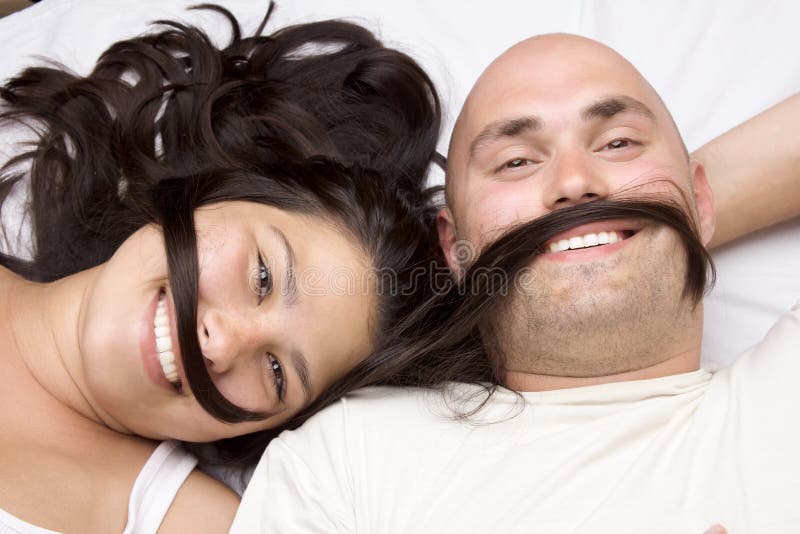 Portrait happy couple. royalty free stock photo